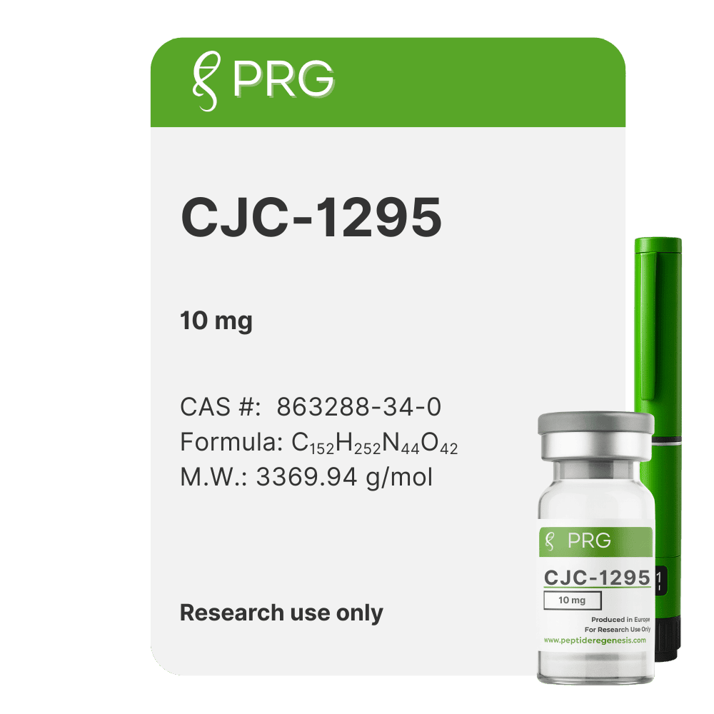 CJC-1295 10mg research peptide on a white background