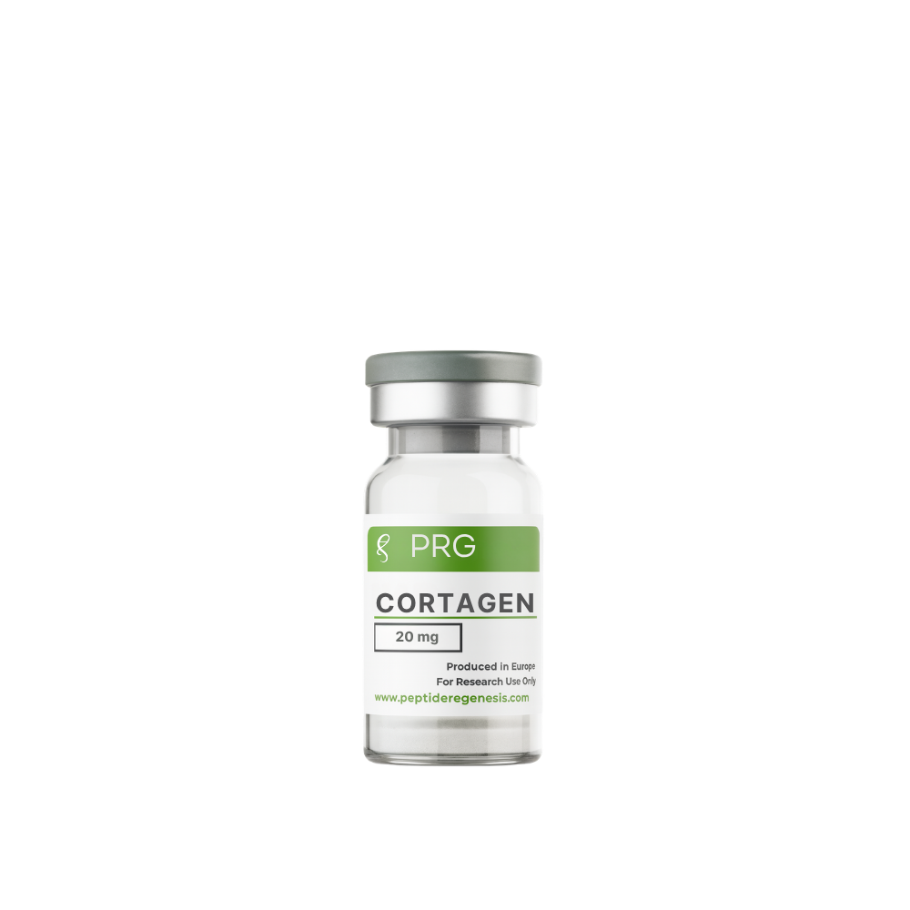 cortagen 20mg research longevity peptide on a white background