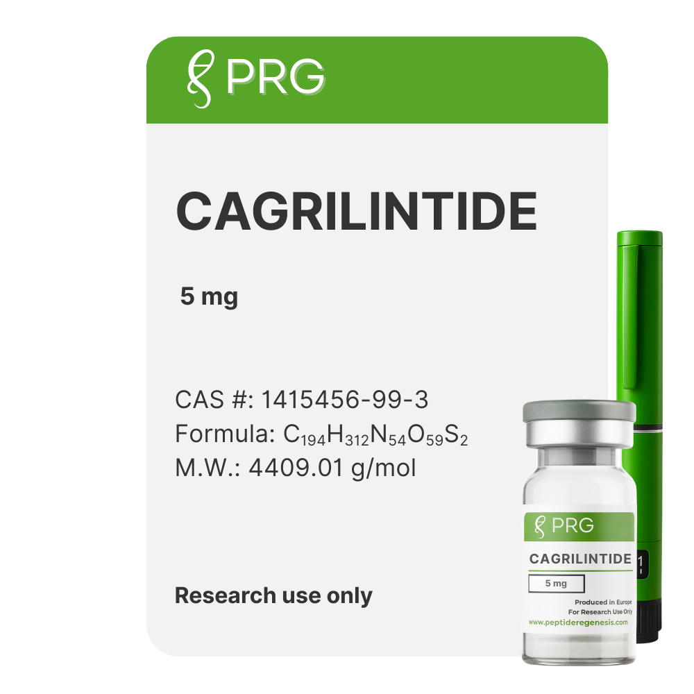 Cagrilintide packaging with PRG branding on a white background