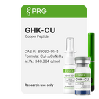 PRG GHK-CU Copper Peptide packaging with bottles on a white background