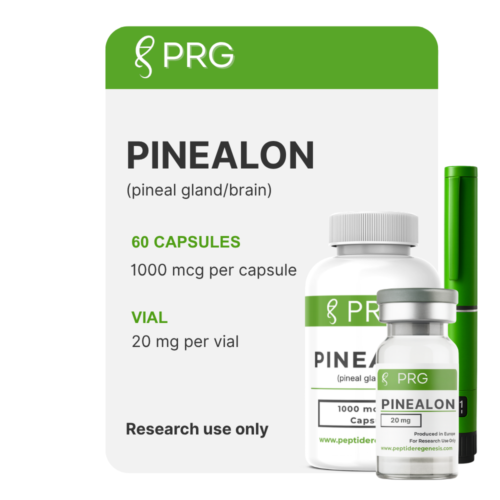 Pinealon researh peptide on a white background
