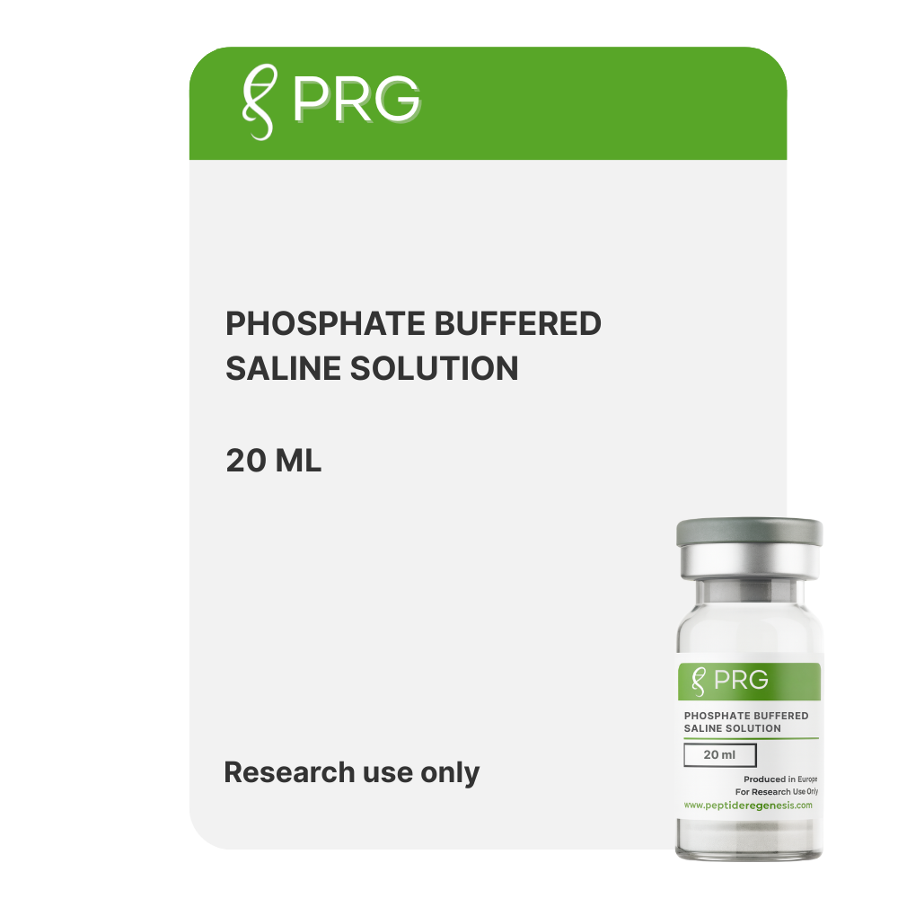 Phosphate Buffered Saline (PBS) - 20 ml peptide vial for research use