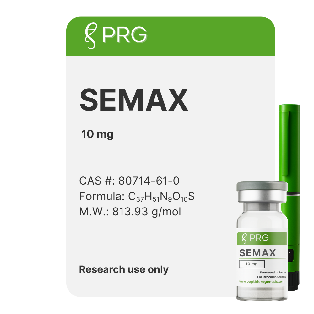 Semax packaging with PRG branding on a white background