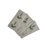 Alcohol pads with green PRG logos, arranged in a fan shape on a plain white background.