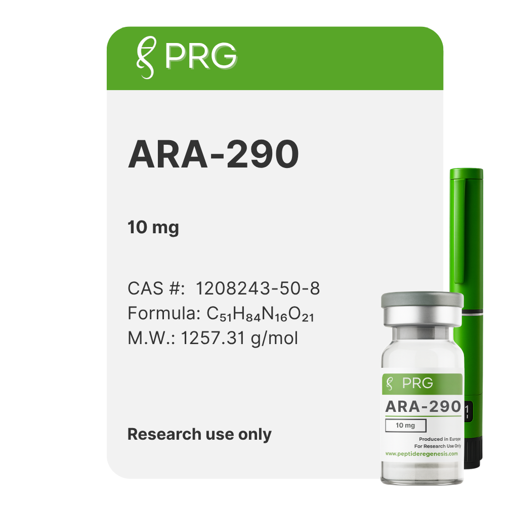 ARA 290 research peptide on a white background
