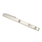 A white pen with a silver clip and band, featuring the 'PRG' logo, shown on a plain white background.