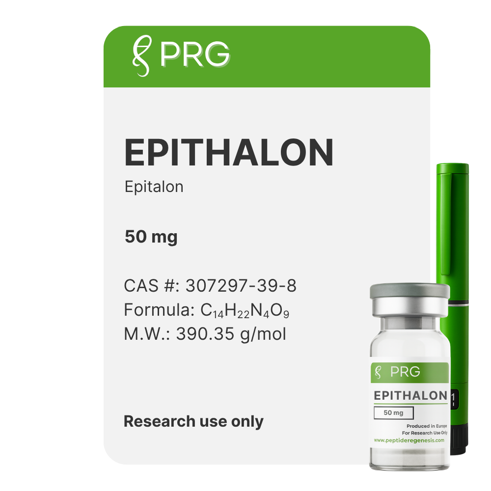 EPITHALON packaging with PRG branding on a white background