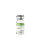 Vial labeled 'L-Glutathione' with PRG logo on a white background