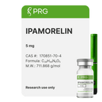 Ipamorelin 5mg research peptide on a white background
