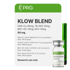 PRG KLOW BLEND supplement packaging with a vial on a white background