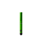 Green insulin pen on a white background
