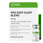 PRG Deep Sleep Blend packaging with a vial on a white background