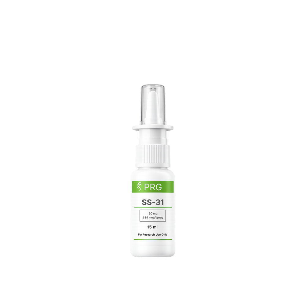 Small spray bottle labeled 'PRG SS' on a white background