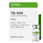 TB-500 10mg research peptides on a white background